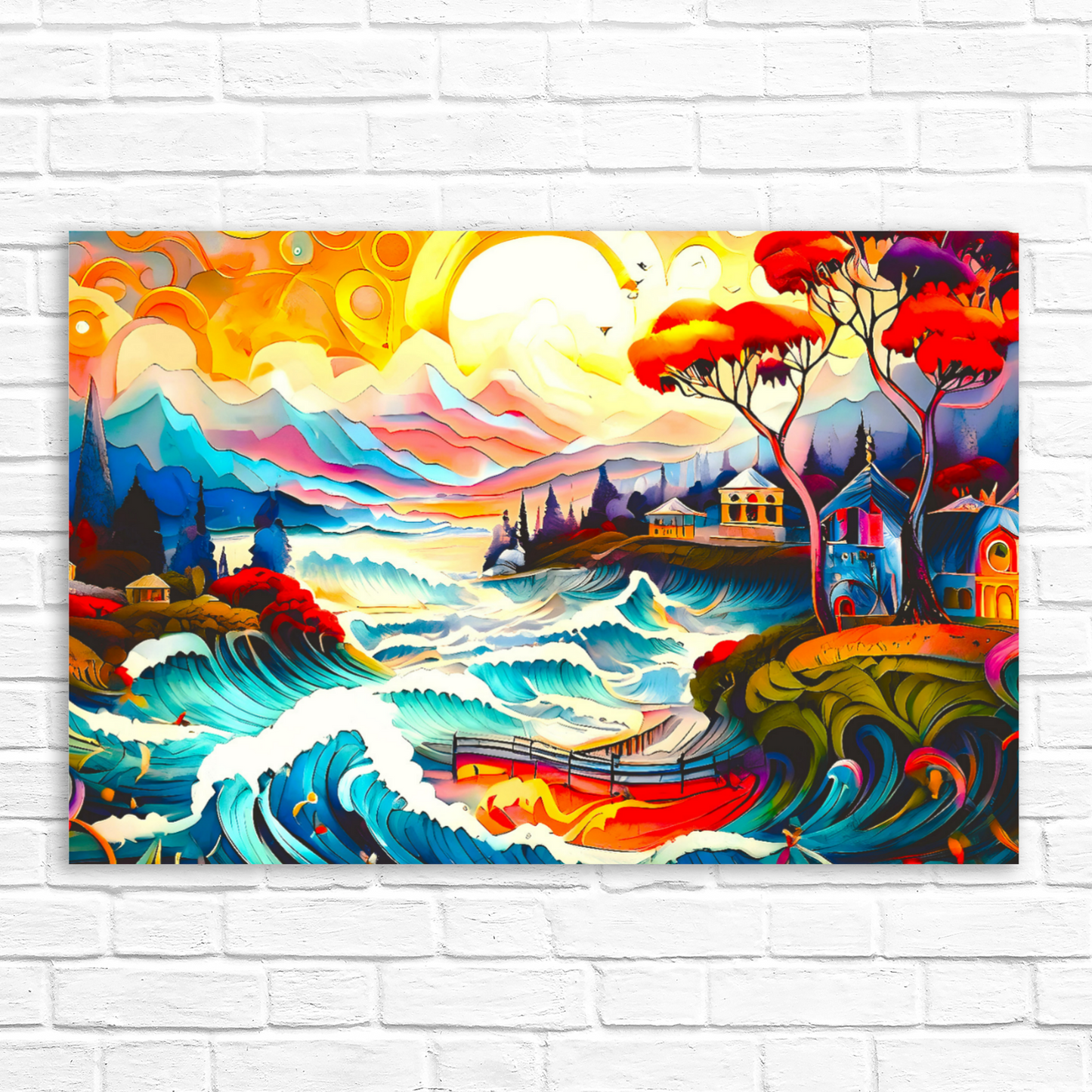 Oriental Print 1, Printed On High Quality Canvas, Unique Image, Vivid Colours, A Gift For A Lifetime...