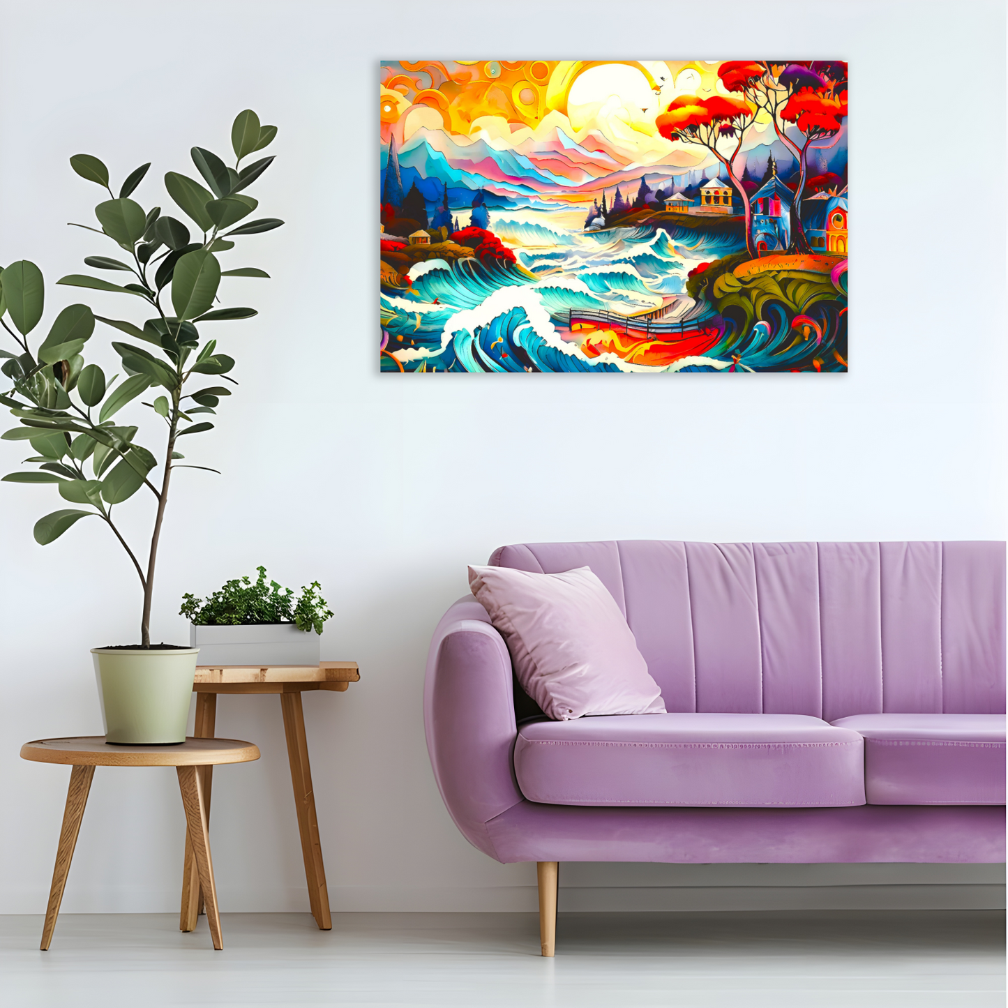 Oriental Print 1, Printed On High Quality Canvas, Unique Image, Vivid Colours, A Gift For A Lifetime...