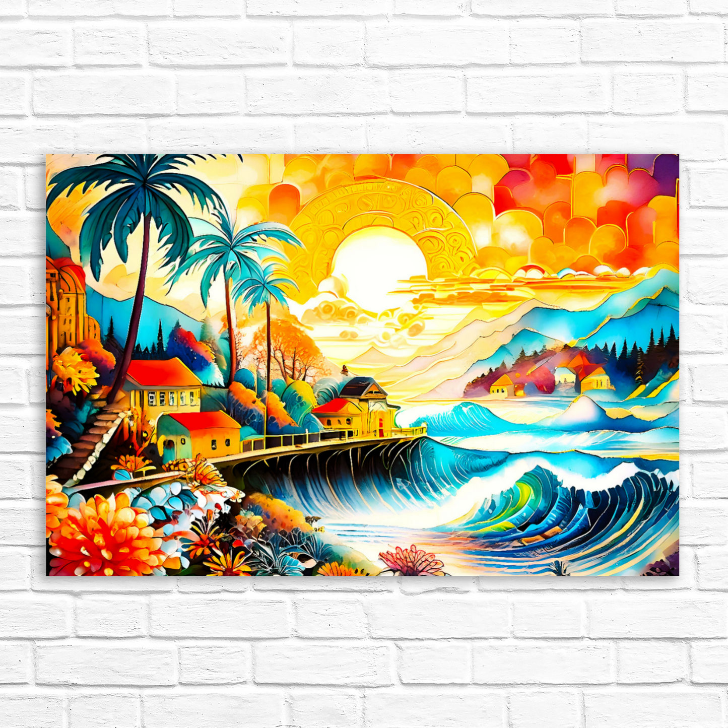 Oriental Print 1, Printed On High Quality Canvas, Unique Image, Vivid Colours, A Gift For A Lifetime...