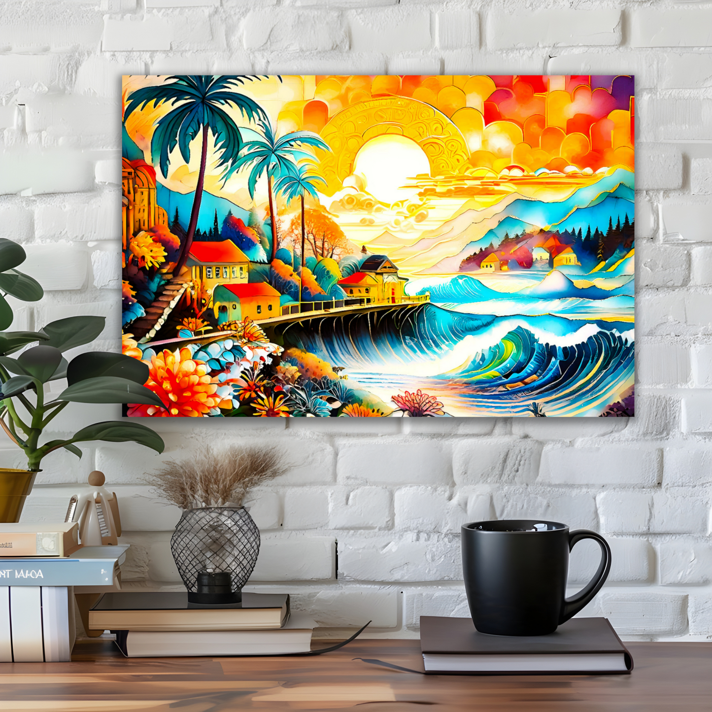 Oriental Print 1, Printed On High Quality Canvas, Unique Image, Vivid Colours, A Gift For A Lifetime...