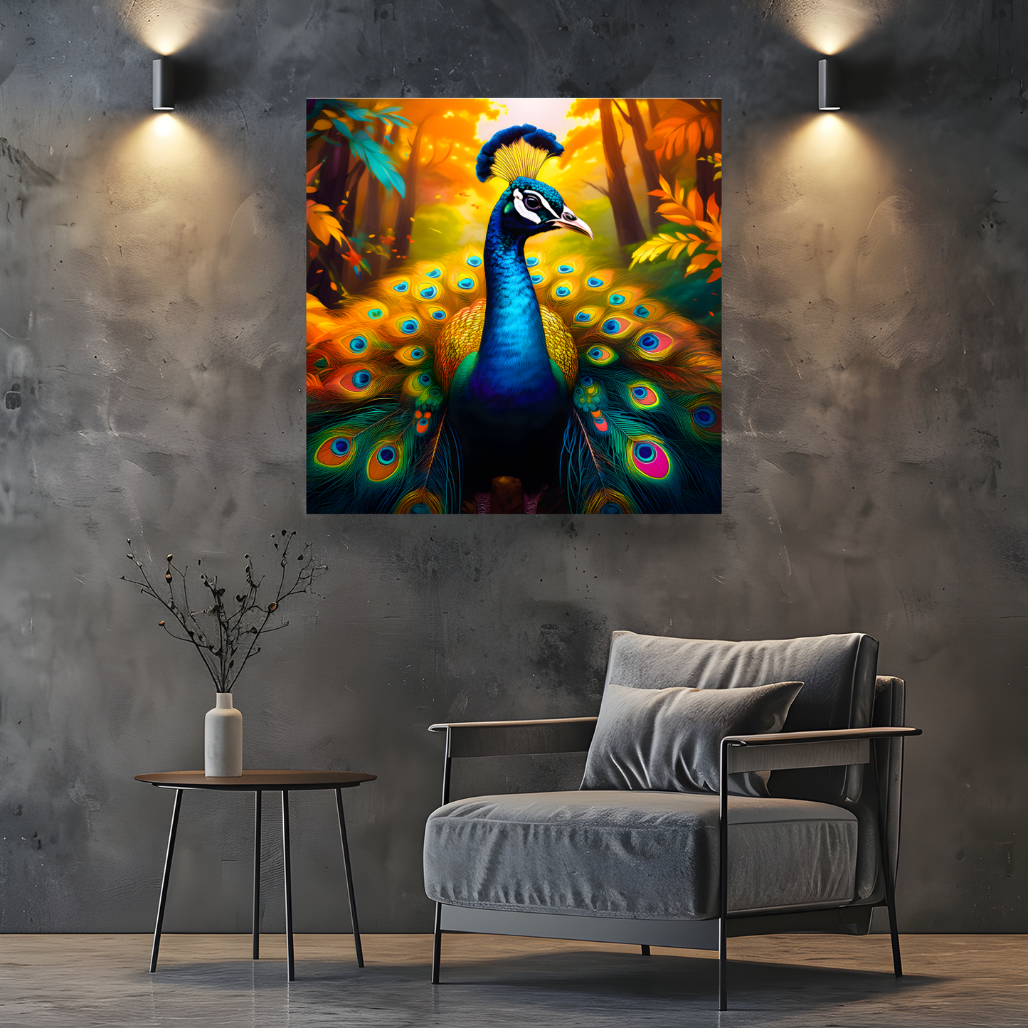 Peacock No.3, Canvas Prints, Quality Canvas, Unique Images, Vibrant Colours, Depth Of Field, Art Is A Gift For A Lifetime.