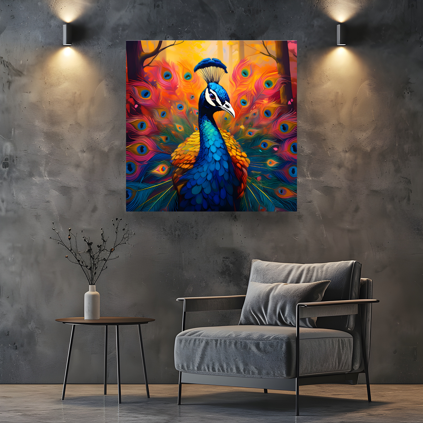 Peacock No.4, Canvas Print, Quality Canvas, Unique Images, Vibrant Colours, Depth Of Field, Art Is A Gift For A Lifetime.