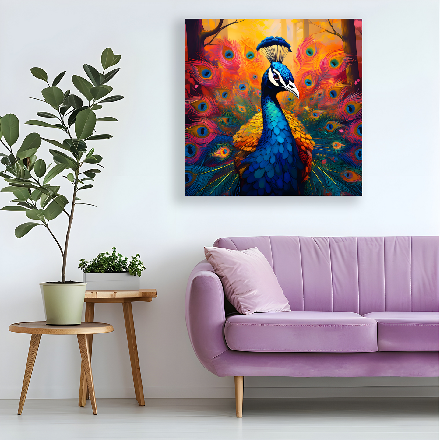 Peacock No.4, Canvas Print, Quality Canvas, Unique Images, Vibrant Colours, Depth Of Field, Art Is A Gift For A Lifetime.