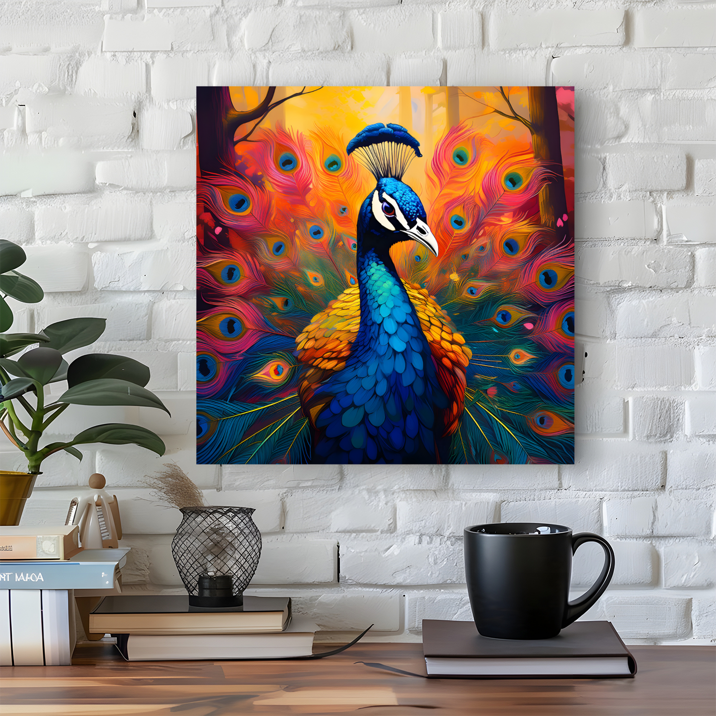 Peacock No.4, Canvas Print, Quality Canvas, Unique Images, Vibrant Colours, Depth Of Field, Art Is A Gift For A Lifetime.