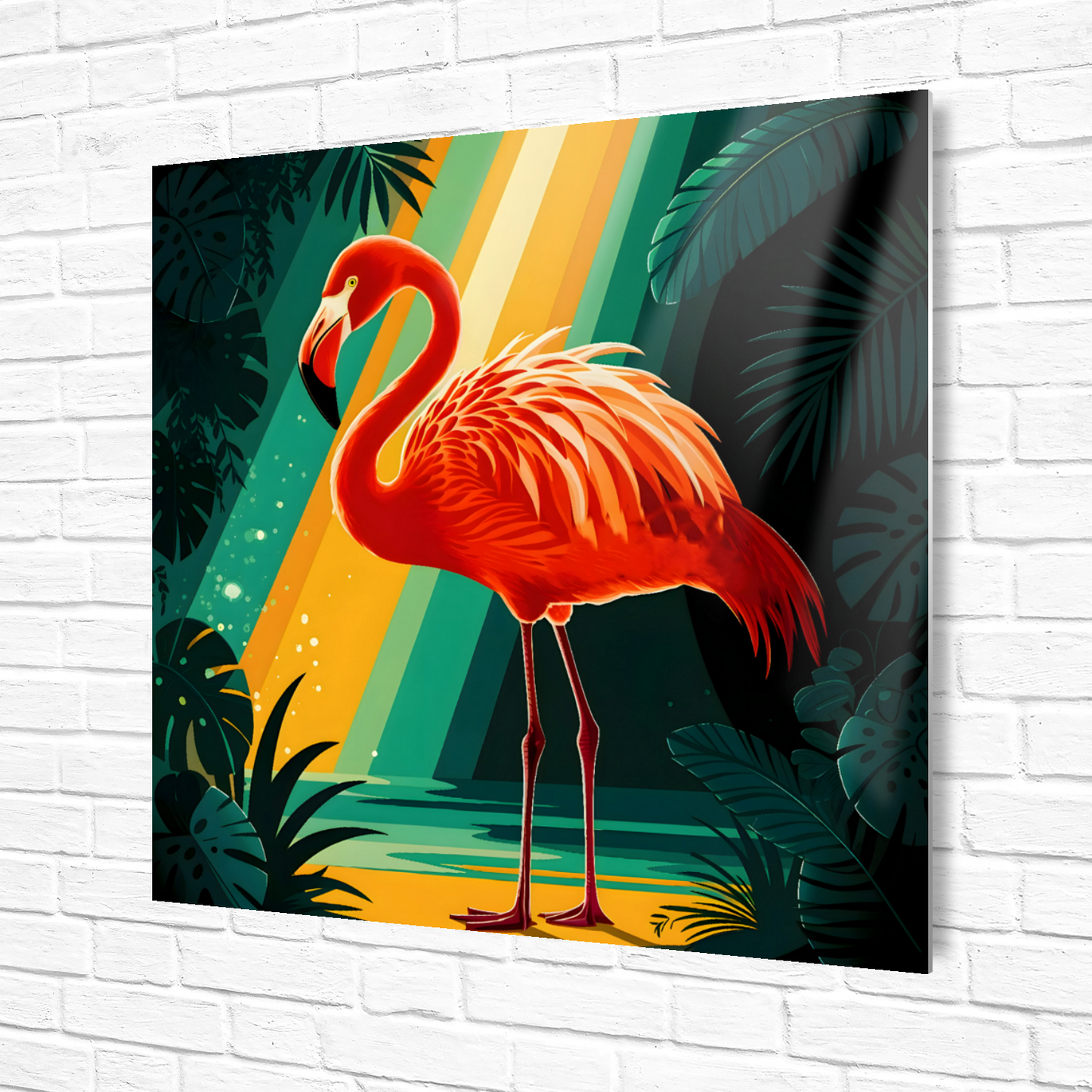 Pink Flamingo R1, Steel Print, Unique Wall Art, Highly Detailed, Unique Image, Great Depth Of Field, Home Decor, Art Is A Gift For A Lifetime