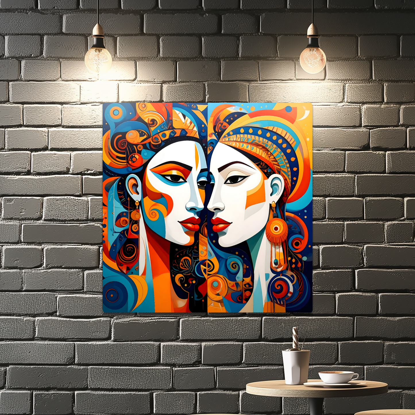 Picasso Style No.P2, Printed On Steel, Unique Image, Vibrant Colours, Original Print, Highly Detailed, A Gift That Lasts Forever