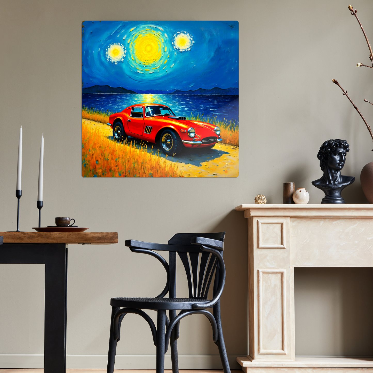 Motor Car No.C1, Printed On Steel, Unique Image, Vivid Colours, Highly Detailed, Great Gift Idea, A Gift That Lasts Forever