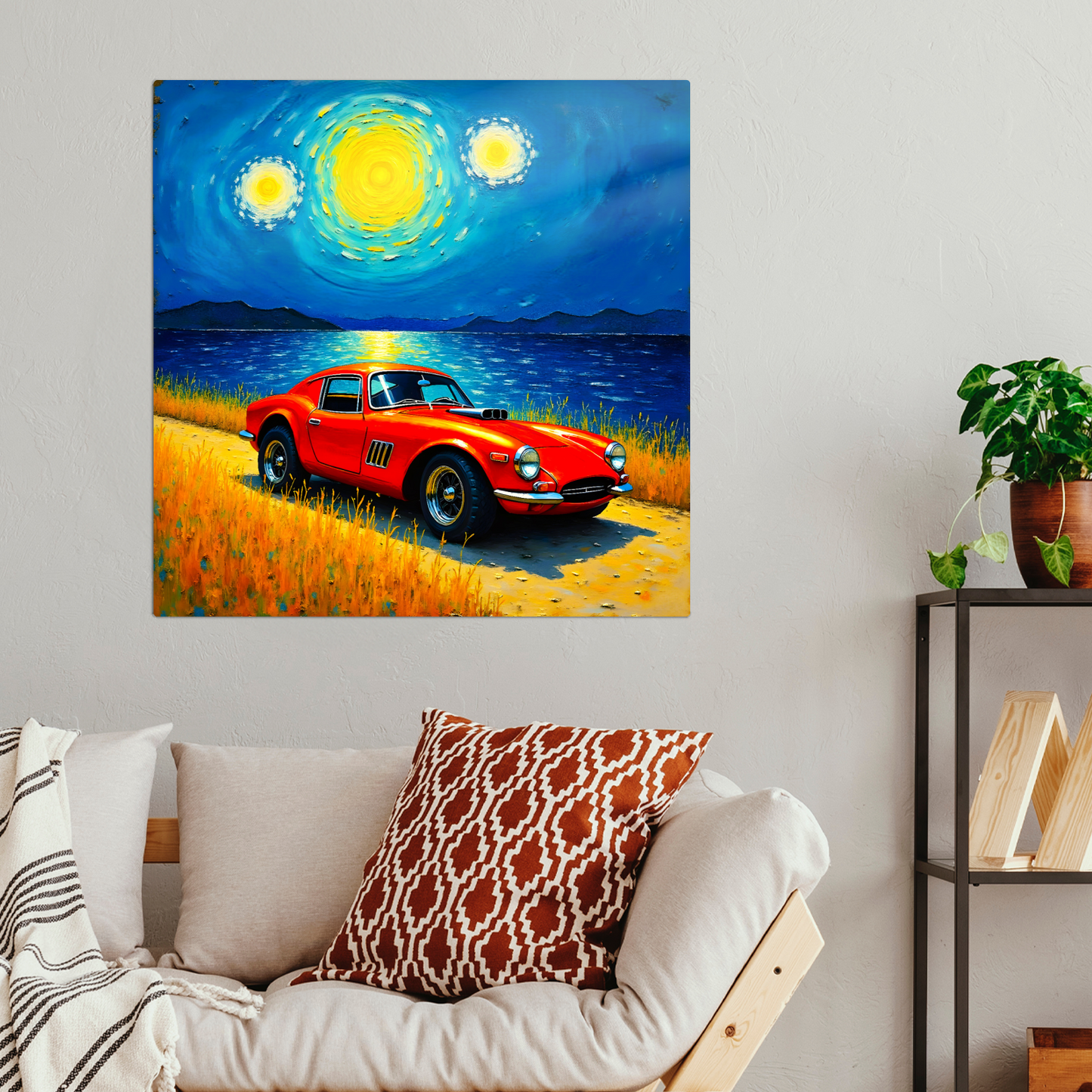 Motor Car No.C1, Printed On Steel, Unique Image, Vivid Colours, Highly Detailed, Great Gift Idea, A Gift That Lasts Forever