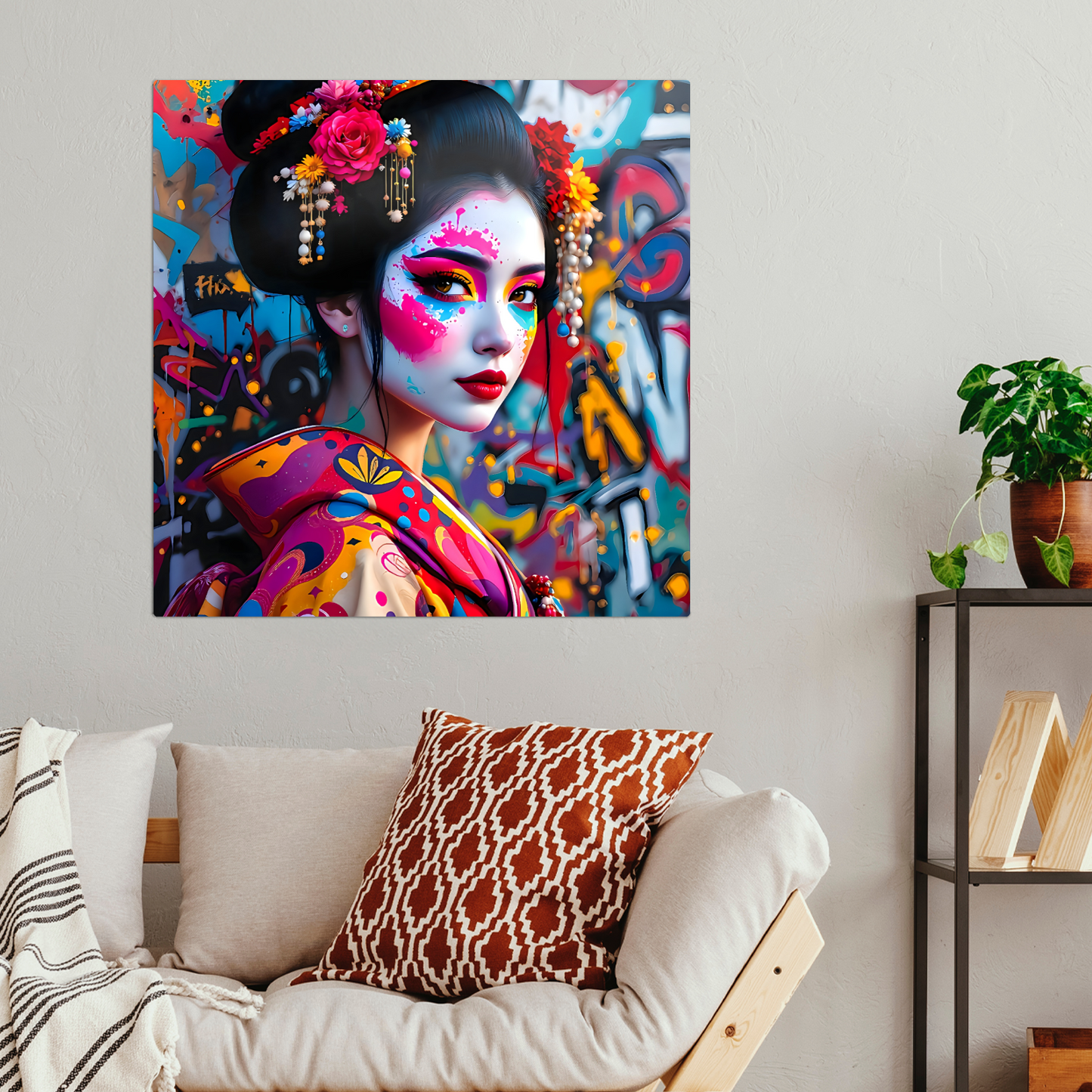 Geisha Girl G1, Printed On Gloss Aluminium To Enhances Colours And Detail, Unique Gift Idea, A Gift That Will Lasts Forever...