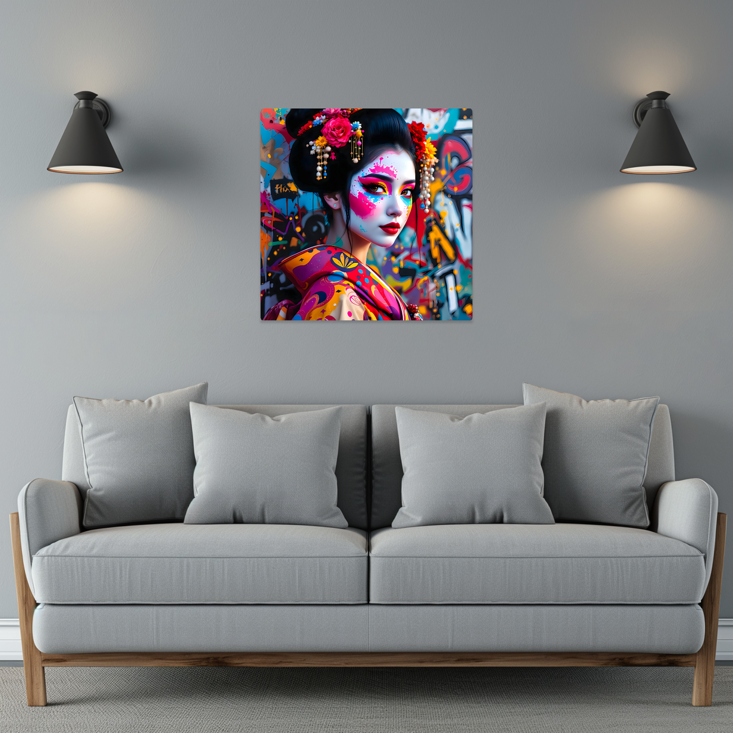 Geisha Girl G1, Printed On Gloss Aluminium To Enhances Colours And Detail, Unique Gift Idea, A Gift That Will Lasts Forever...
