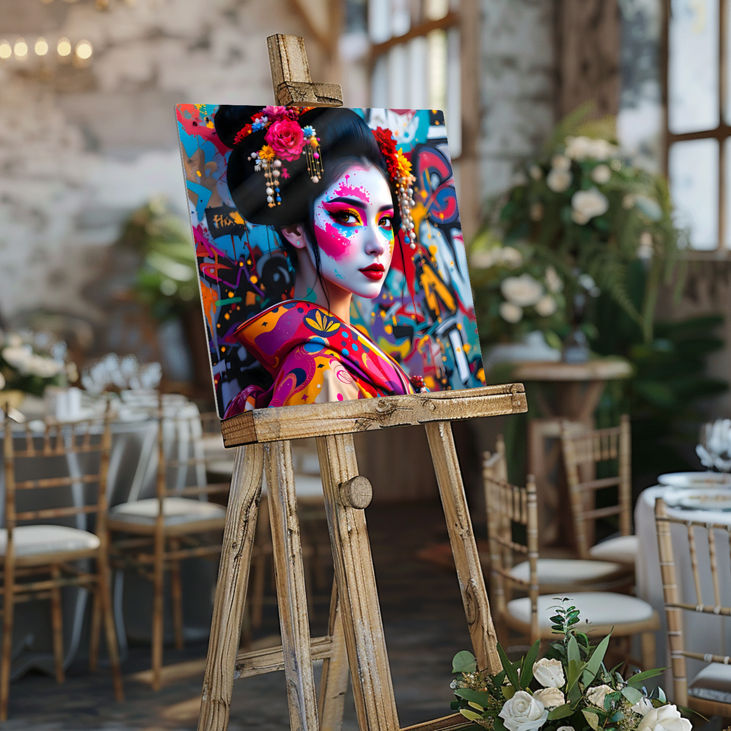 Geisha Girl G1, Printed On Gloss Aluminium To Enhances Colours And Detail, Unique Gift Idea, A Gift That Will Lasts Forever...