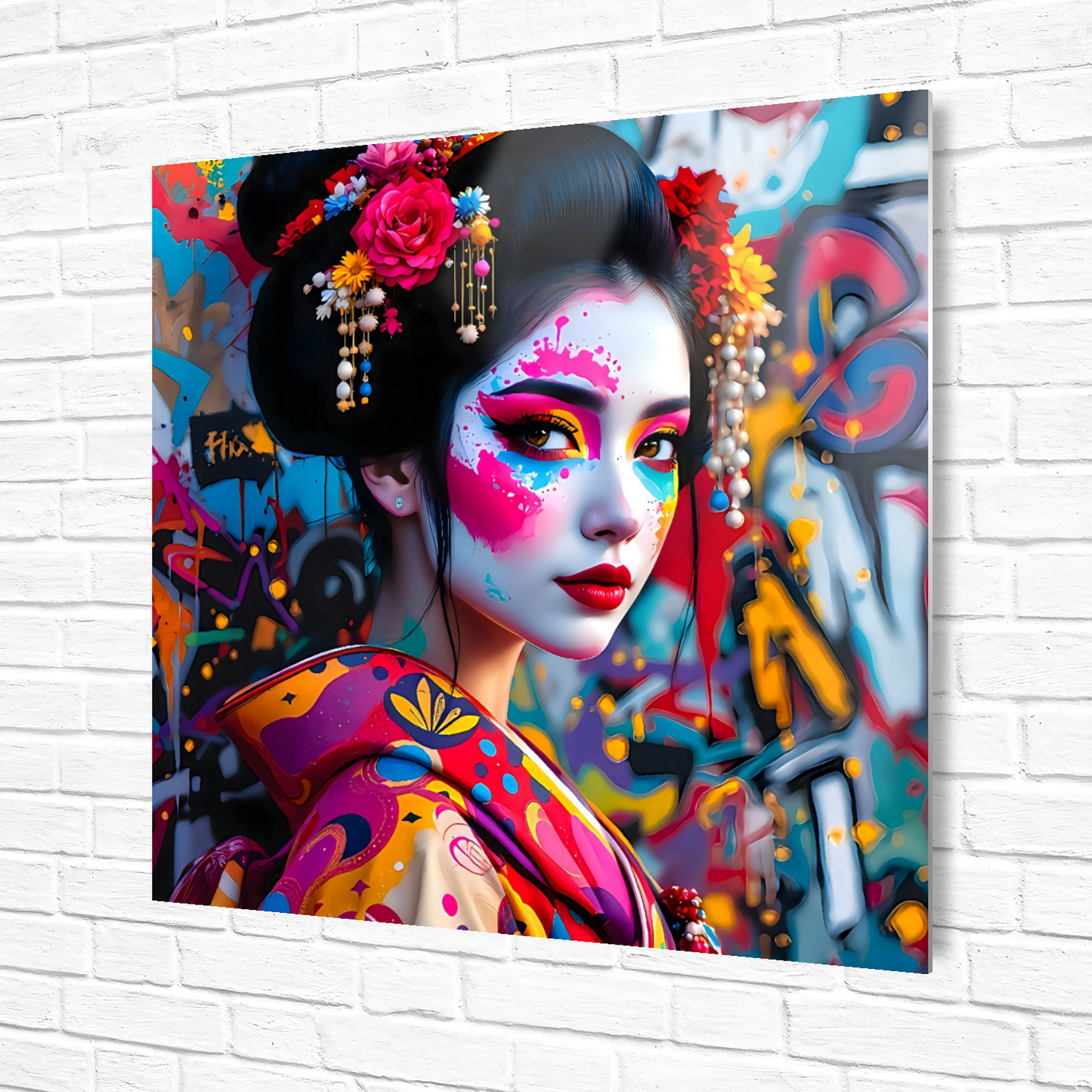 Geisha Girl G1, Printed On Gloss Aluminium To Enhances Colours And Detail, Unique Gift Idea, A Gift That Will Lasts Forever...