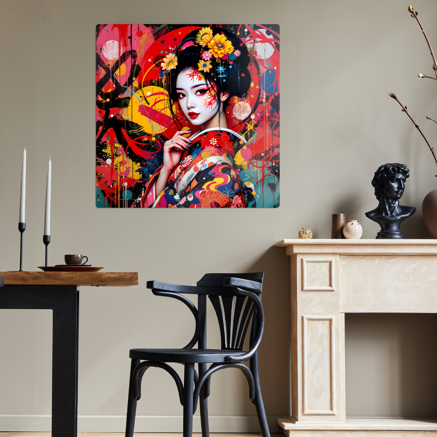 Geisha Girl G2, Printed On Gloss Aluminium To Enhance Colour And Detail, Unique Gift Idea, A Gift That Will Lasts Forever...