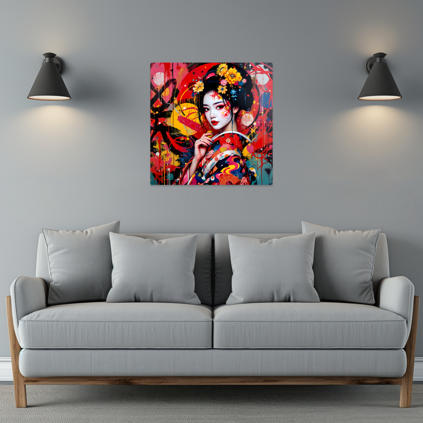 Geisha Girl G2, Printed On Gloss Aluminium To Enhance Colour And Detail, Unique Gift Idea, A Gift That Will Lasts Forever...