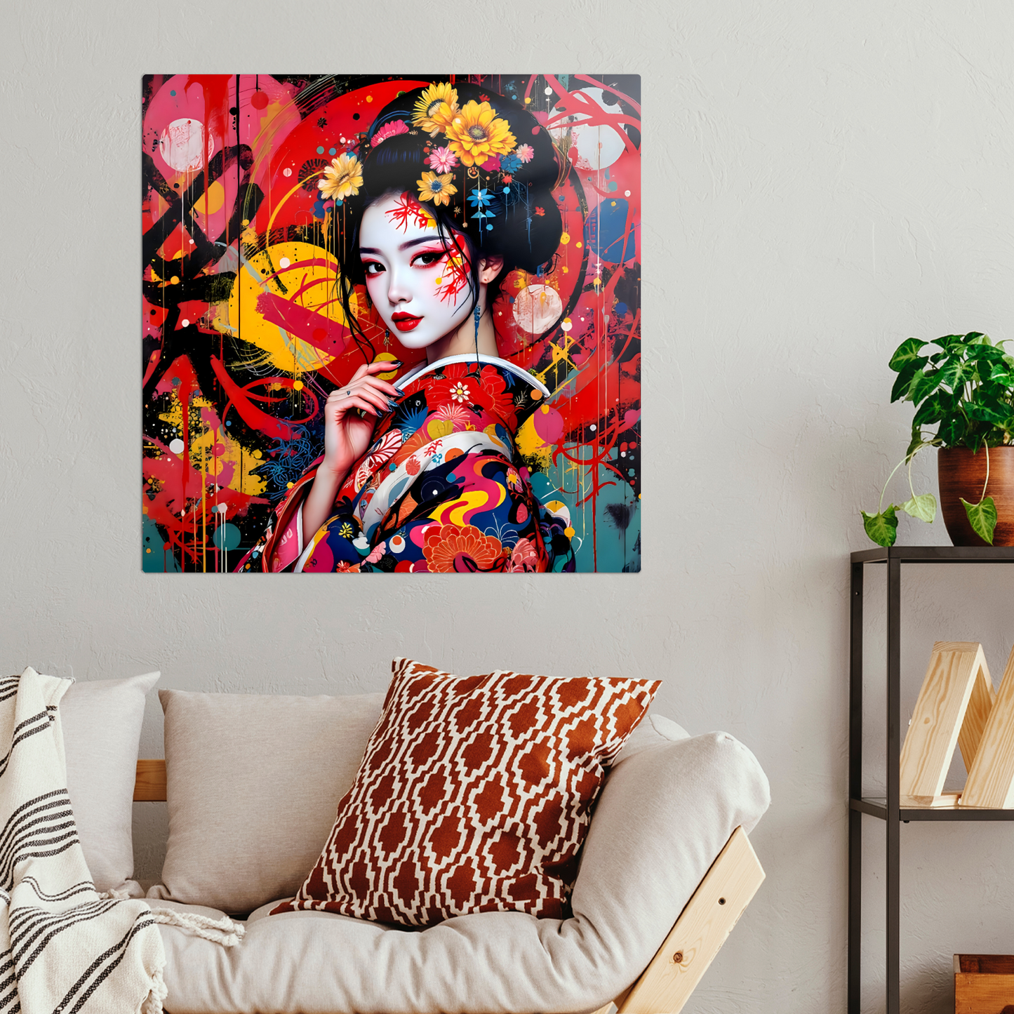 Geisha Girl G2, Printed On Gloss Aluminium To Enhance Colour And Detail, Unique Gift Idea, A Gift That Will Lasts Forever...