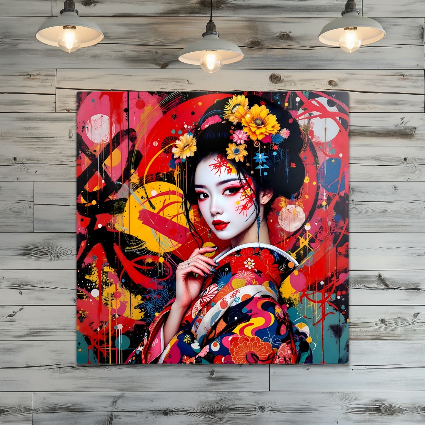 Geisha Girl G2, Printed On Gloss Aluminium To Enhance Colour And Detail, Unique Gift Idea, A Gift That Will Lasts Forever...