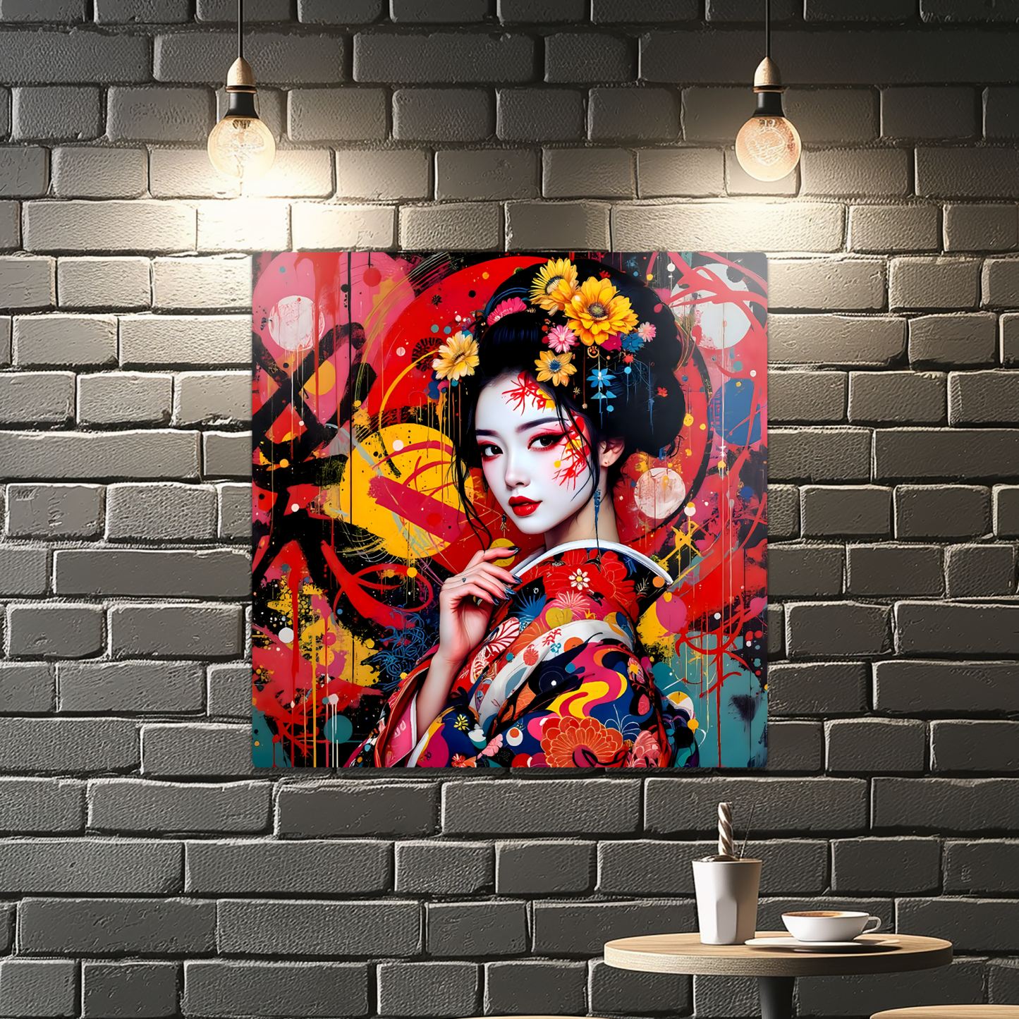 Geisha Girl G2, Printed On Gloss Aluminium To Enhance Colour And Detail, Unique Gift Idea, A Gift That Will Lasts Forever...