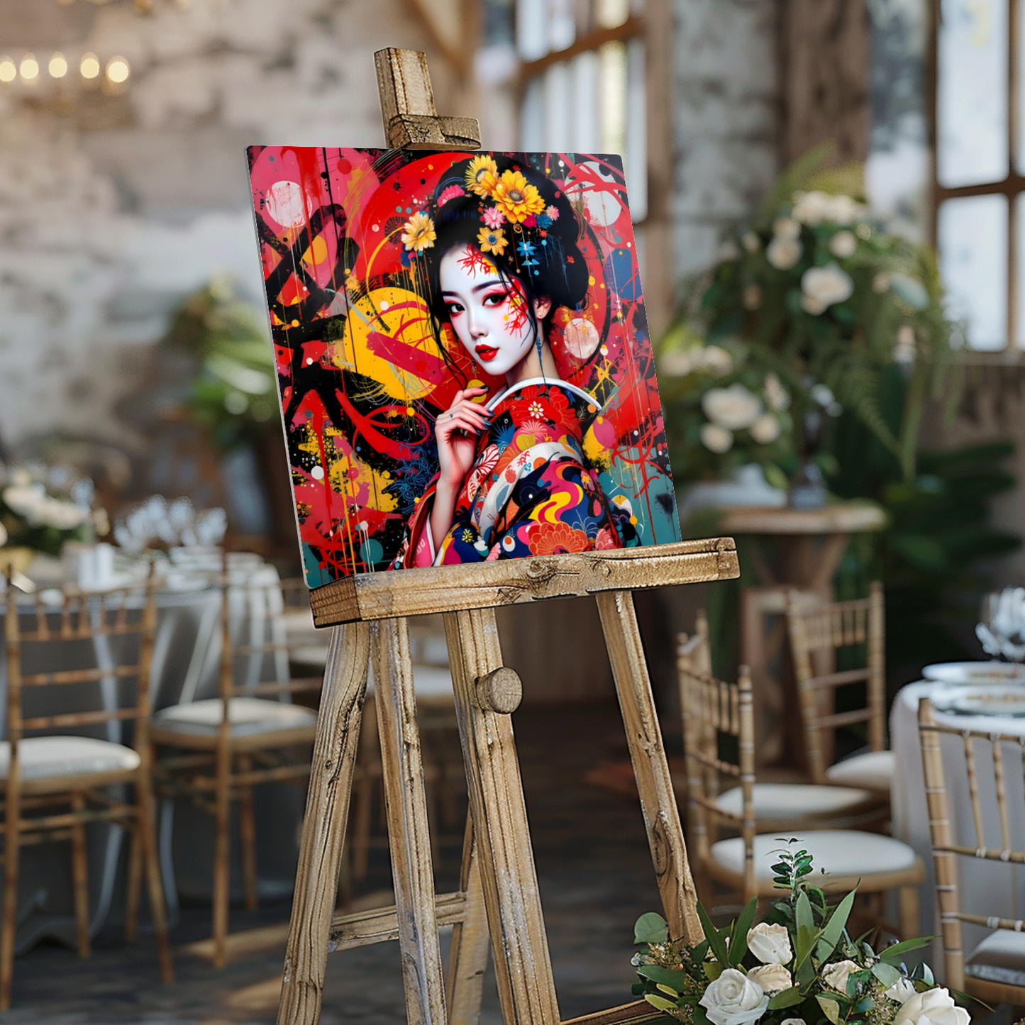 Geisha Girl G2, Printed On Gloss Aluminium To Enhance Colour And Detail, Unique Gift Idea, A Gift That Will Lasts Forever...