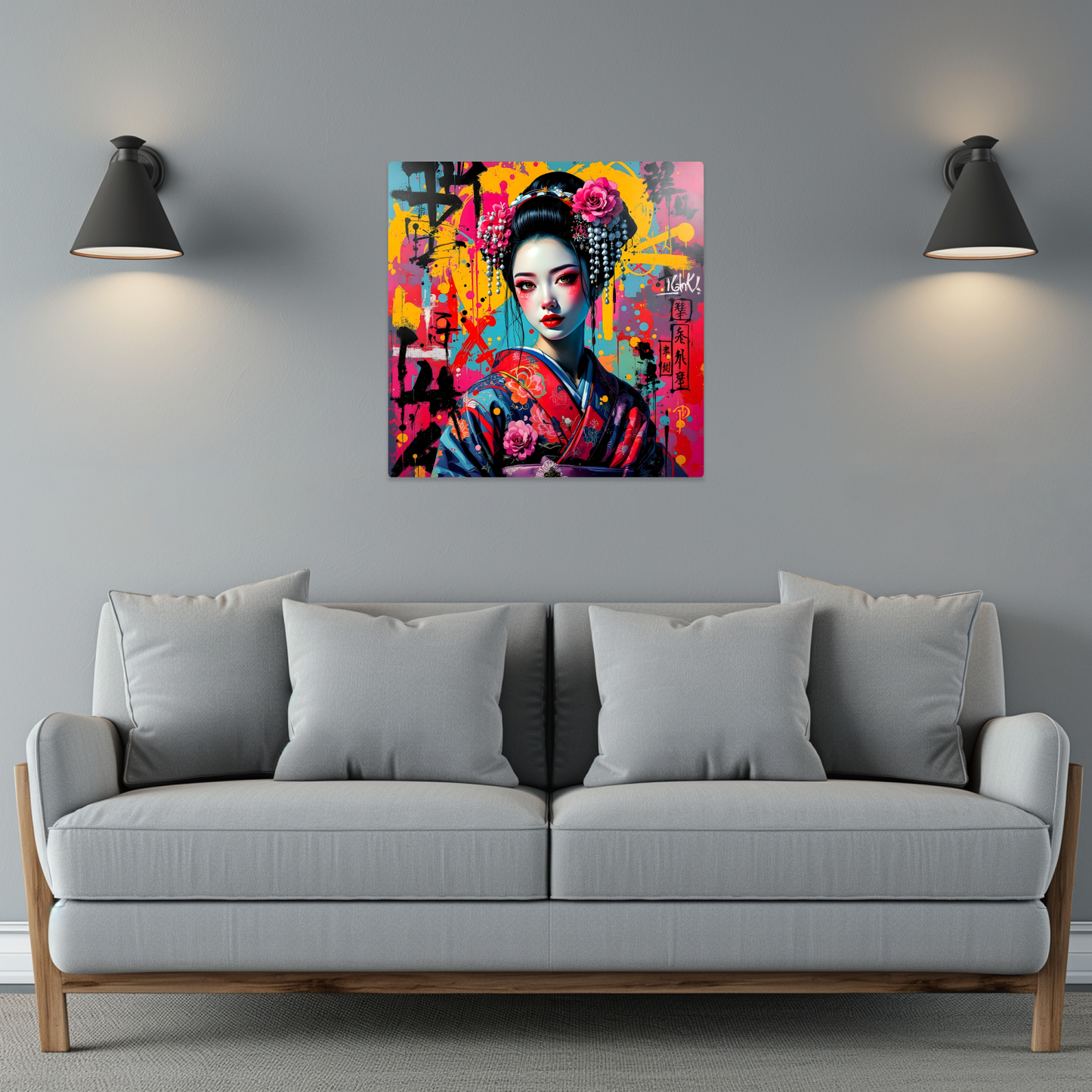 Geisha Girl G3, Printed On Gloss Aluminium To Enhance Colour And Detail, Unique Gift Idea, A Gift That Will Lasts Forever...