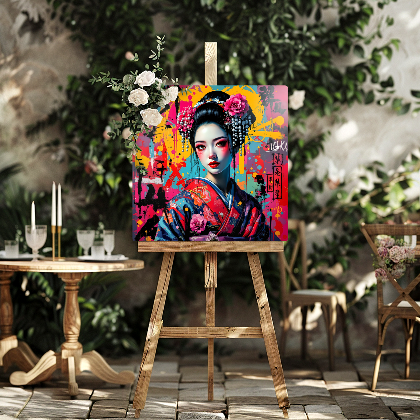 Geisha Girl G3, Printed On Gloss Aluminium To Enhance Colour And Detail, Unique Gift Idea, A Gift That Will Lasts Forever...