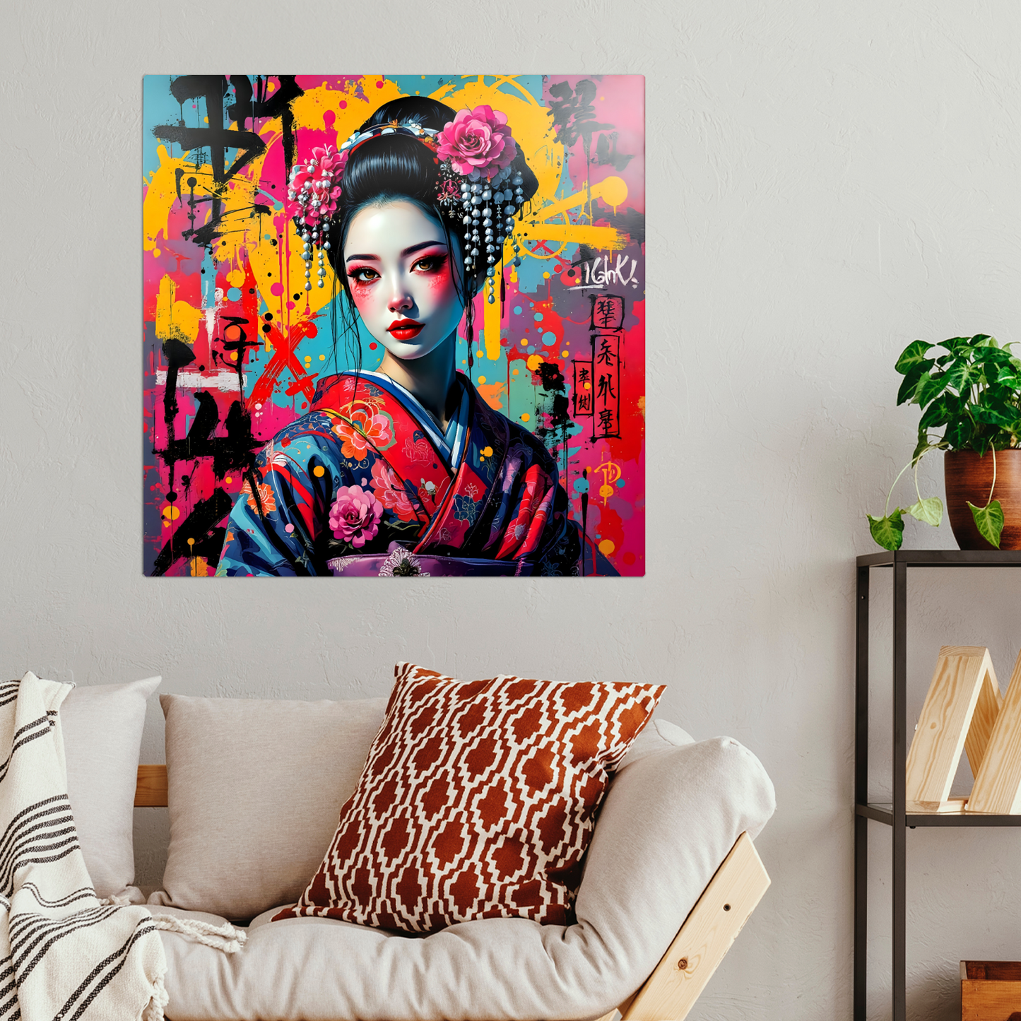 Geisha Girl G3, Printed On Gloss Aluminium To Enhance Colour And Detail, Unique Gift Idea, A Gift That Will Lasts Forever...