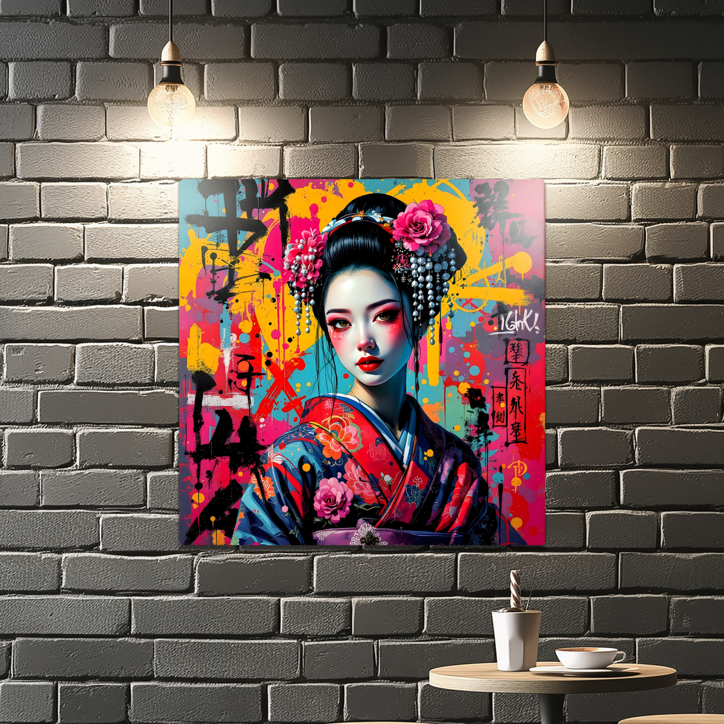 Geisha Girl G3, Printed On Gloss Aluminium To Enhance Colour And Detail, Unique Gift Idea, A Gift That Will Lasts Forever...
