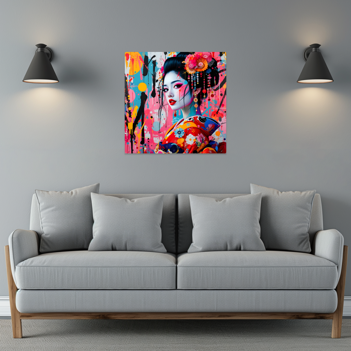 Geisha Girl G4, Printed On Gloss Aluminium To Enhance Colour And Detail, Unique Gift Idea, A Gift That Will Lasts Forever...