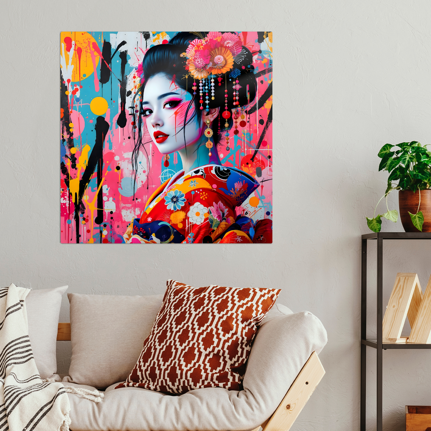Geisha Girl G4, Printed On Gloss Aluminium To Enhance Colour And Detail, Unique Gift Idea, A Gift That Will Lasts Forever...