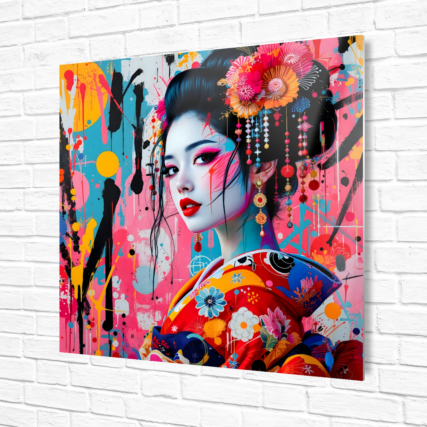 Geisha Girl G4, Printed On Gloss Aluminium To Enhance Colour And Detail, Unique Gift Idea, A Gift That Will Lasts Forever...