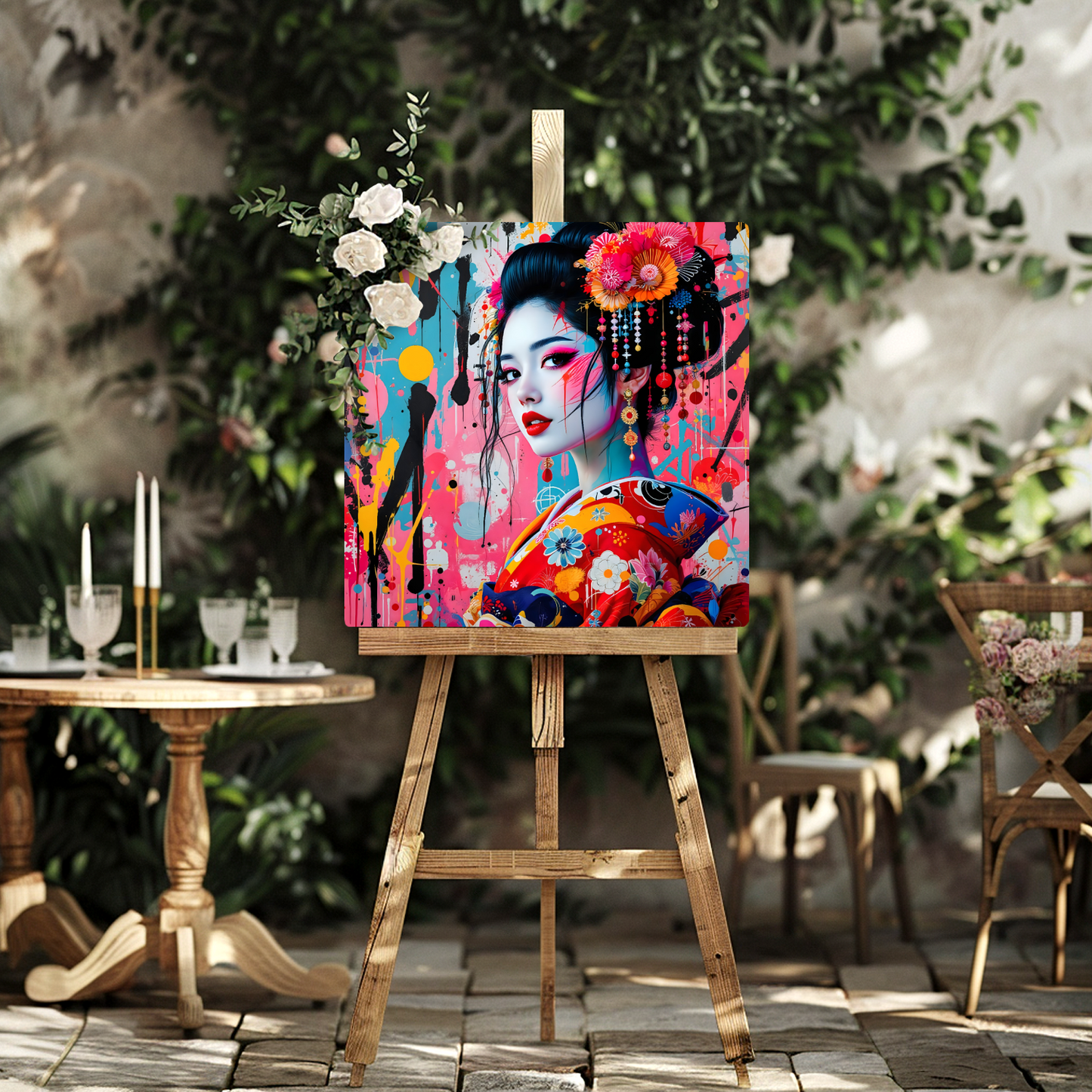 Geisha Girl G4, Printed On Gloss Aluminium To Enhance Colour And Detail, Unique Gift Idea, A Gift That Will Lasts Forever...