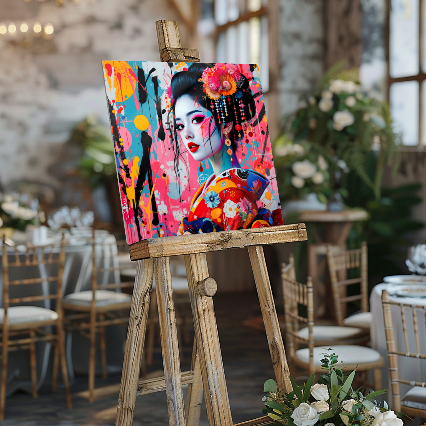 Geisha Girl G4, Printed On Gloss Aluminium To Enhance Colour And Detail, Unique Gift Idea, A Gift That Will Lasts Forever...