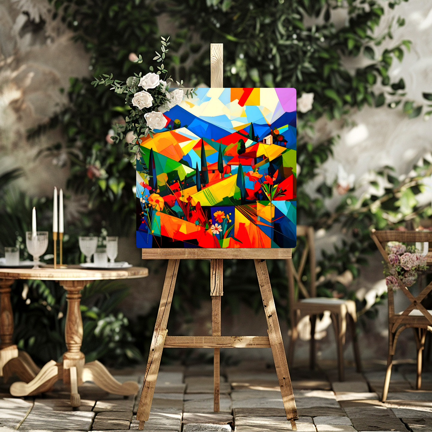 Picasso Style Landscape 1, Printed On Gloss Aluminium To Enhance Colour And Detail, Unique Gift That Will Lasts Forever...