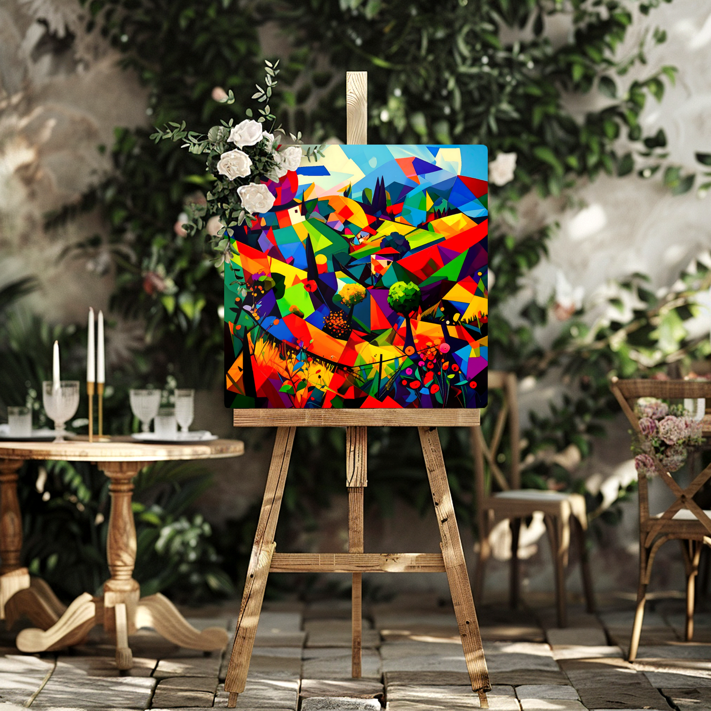 Picasso Style Landscape 2, Printed On Gloss Aluminium To Enhance Colour And Detail, A Unique Gift That Will Lasts Forever...