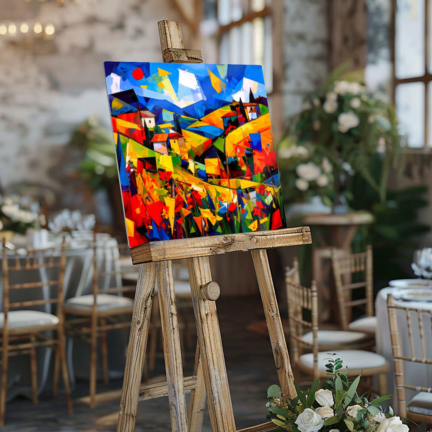 Picasso Style Landscape 4, Printed On Gloss Aluminium To Enhance Colour And Detail, Unique Gift That Will Lasts Forever...