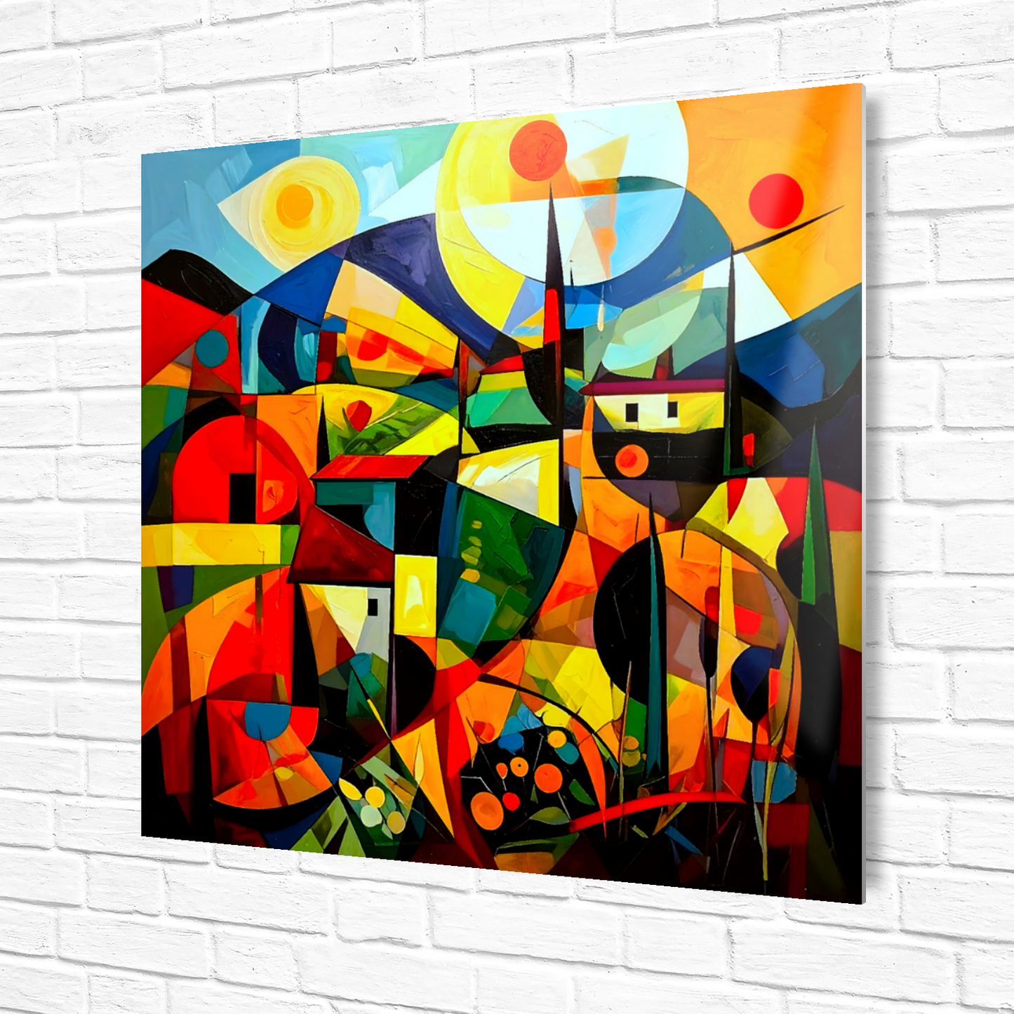 Picasso Style Landscape 3, Printed On Gloss Aluminium To Enhance Colour And Detail, A Unique Gift That Will Lasts Forever...