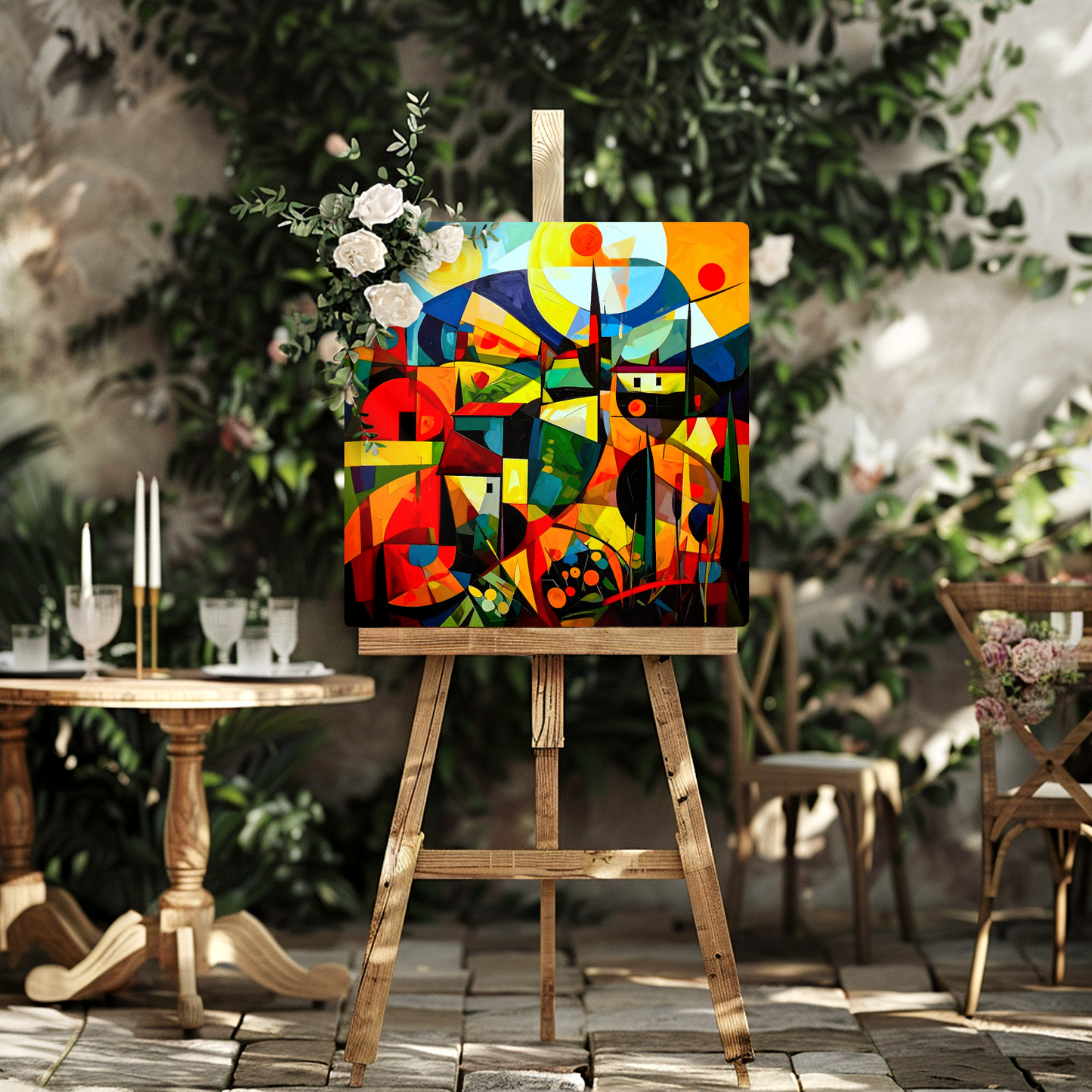 Picasso Style Landscape 3, Printed On Gloss Aluminium To Enhance Colour And Detail, A Unique Gift That Will Lasts Forever...