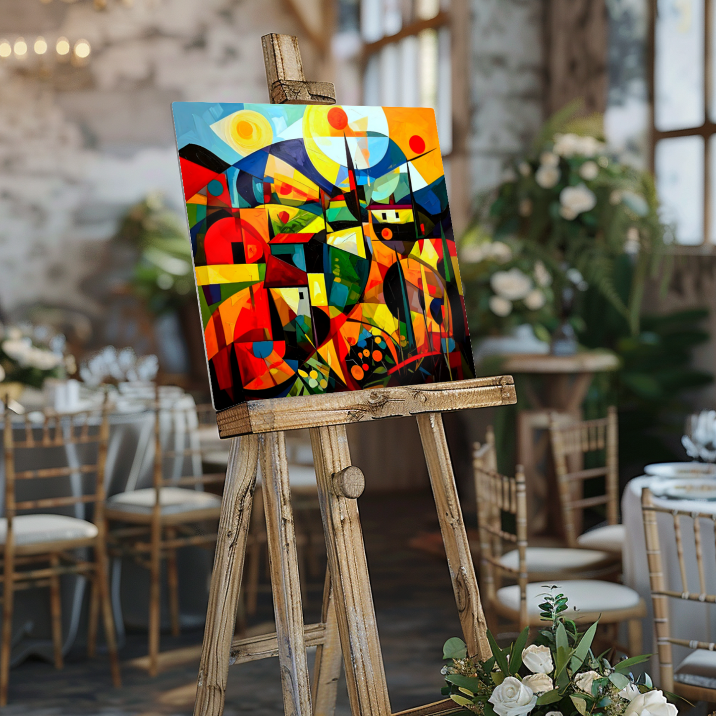 Picasso Style Landscape 3, Printed On Gloss Aluminium To Enhance Colour And Detail, A Unique Gift That Will Lasts Forever...