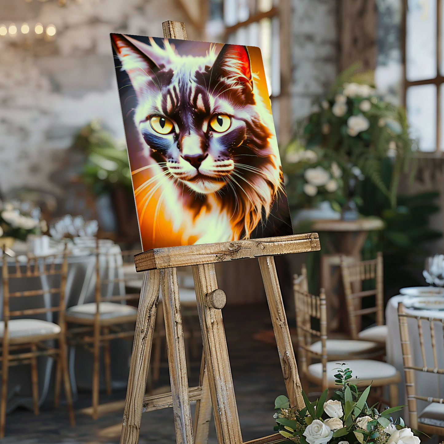 Lovely Cat Picture No.1, Printed On Gloss Aluminium To Enhance Colours And Detail, Unique Wall Print, A Gift To Last A Lifetime...