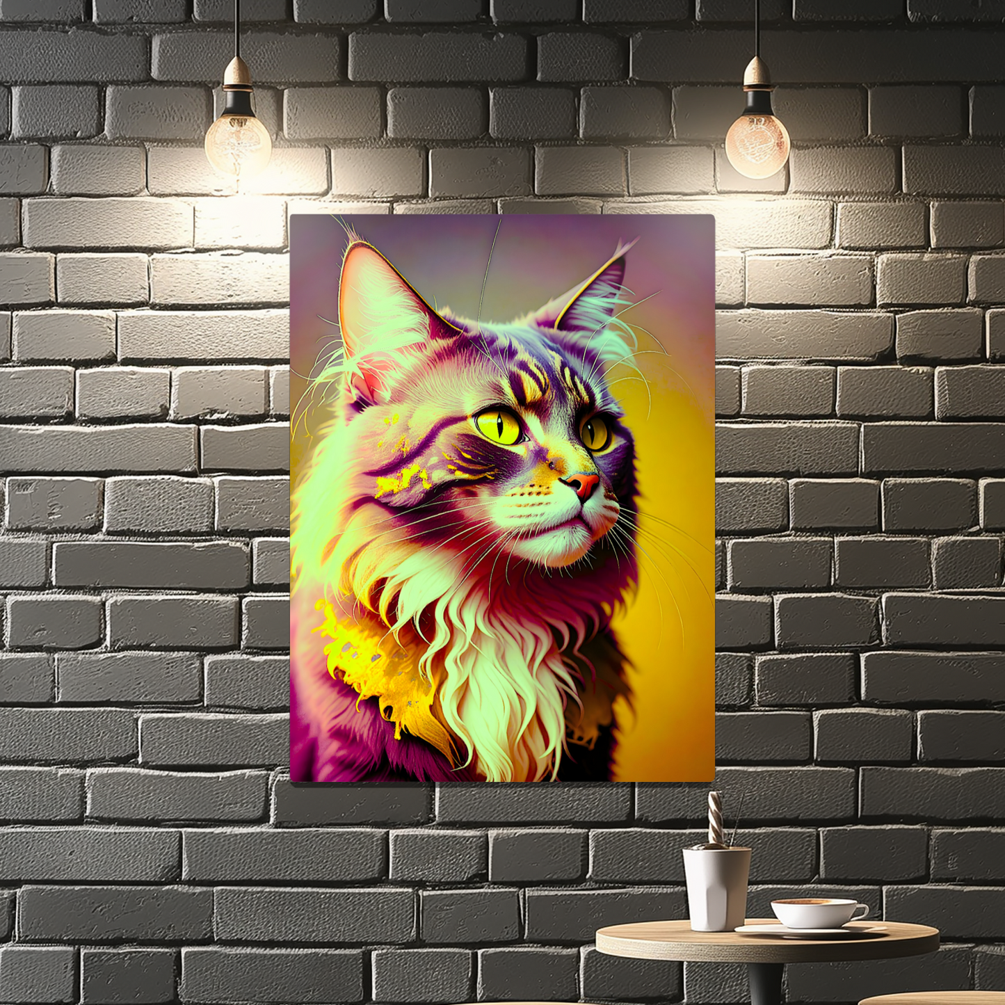 Lovely Cat Picture No.2, Printed On Gloss Aluminium To Enhance Colours And Detail, Unique Wall Print, A Gift To Last A Lifetime...