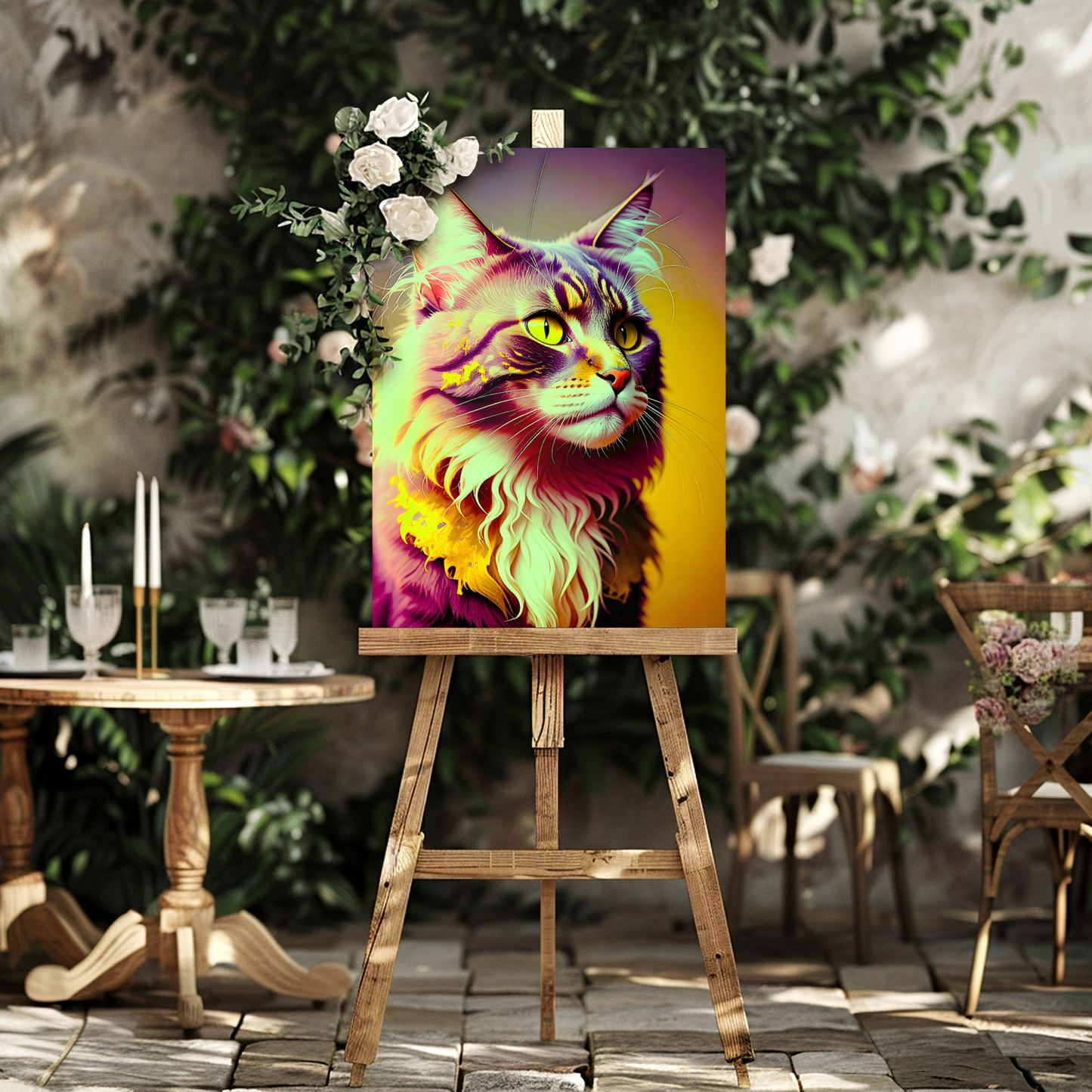 Lovely Cat Picture No.2, Printed On Gloss Aluminium To Enhance Colours And Detail, Unique Wall Print, A Gift To Last A Lifetime...
