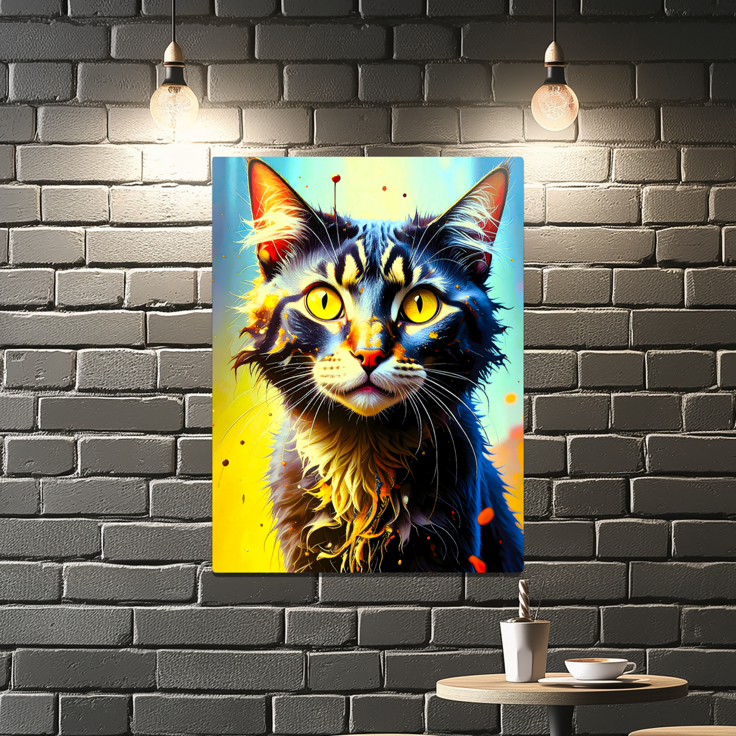 Lovely Cat Picture No.3, Printed On Gloss Aluminium To Enhance Colours And Detail, Unique Wall Print, A Gift To Last A Lifetime...