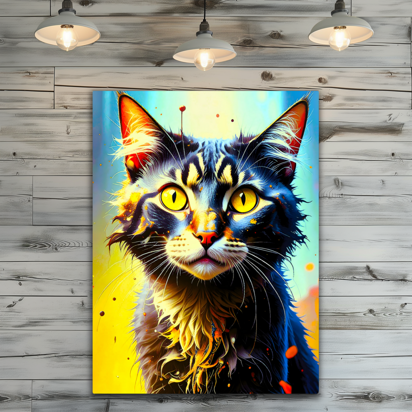Lovely Cat Picture No.3, Printed On Gloss Aluminium To Enhance Colours And Detail, Unique Wall Print, A Gift To Last A Lifetime...