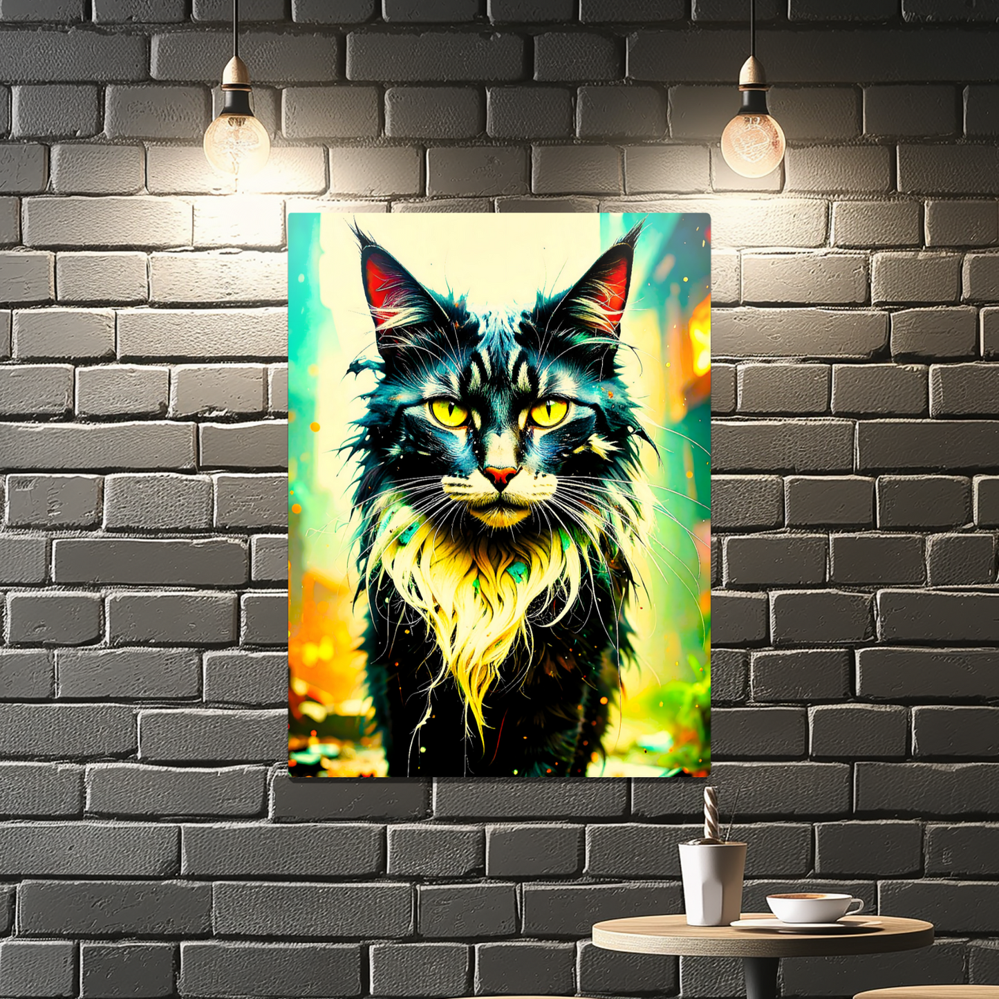 Lovely Cat Picture No.4, Printed On Gloss Aluminium To Enhance Colours And Detail, Unique Wall Print, A Gift To Last A Lifetime...