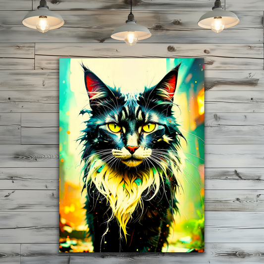 Lovely Cat Picture No.4, Printed On Gloss Aluminium To Enhance Colours And Detail, Unique Wall Print, A Gift To Last A Lifetime...