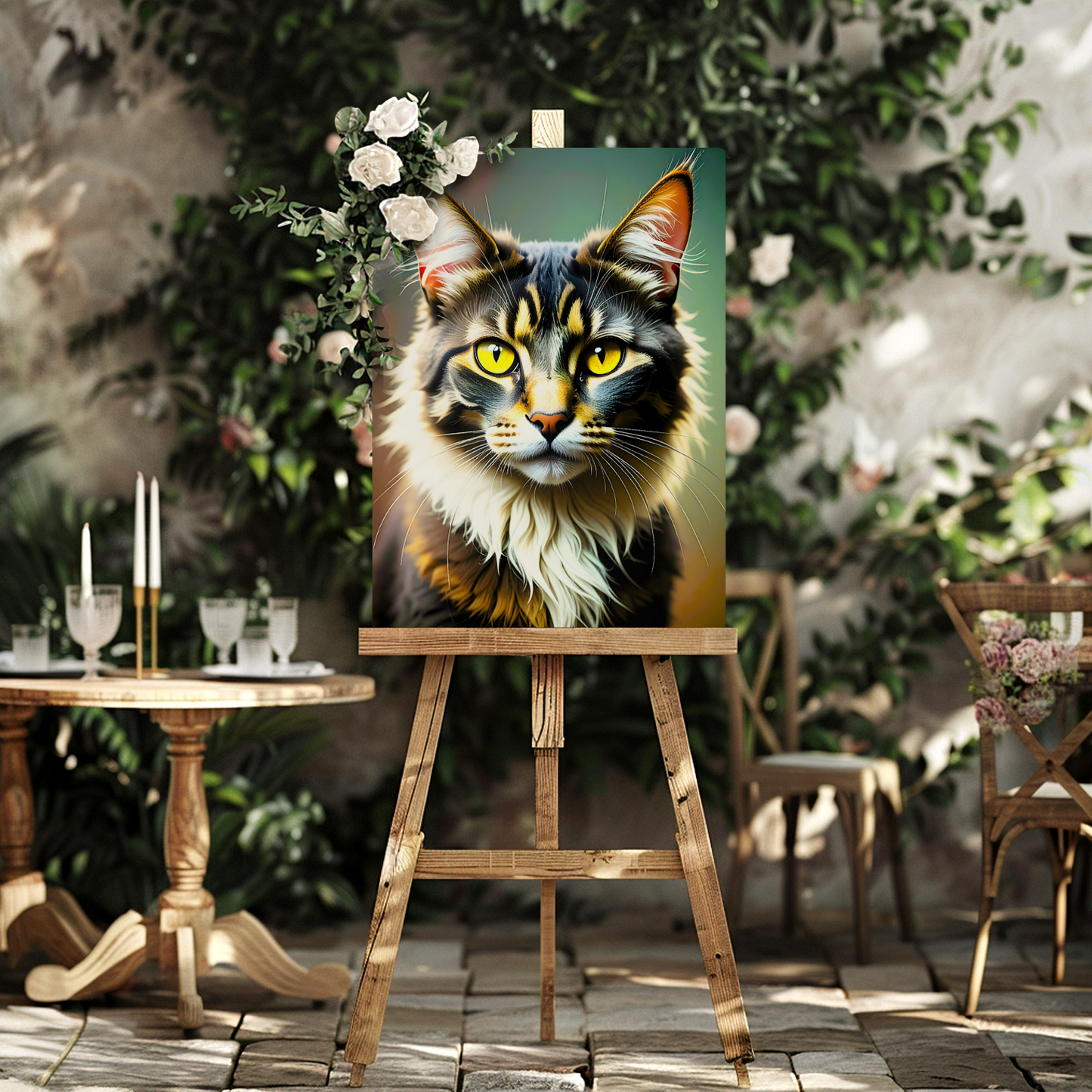 Lovely Cat Picture No.3, Printed On Gloss Aluminium To Enhance Colours And Detail, Unique Wall Print, A Gift To Last A Lifetime..
