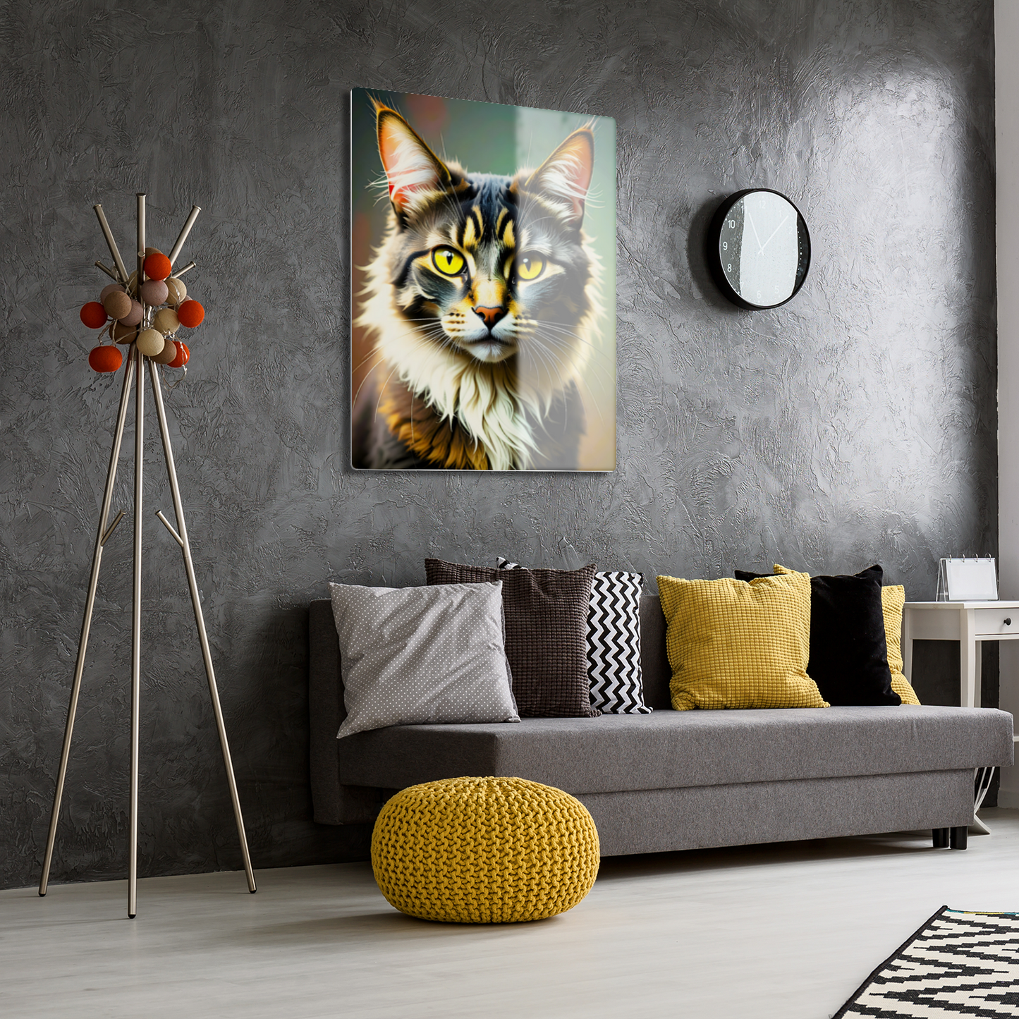 Lovely Cat Picture No.3, Printed On Gloss Aluminium To Enhance Colours And Detail, Unique Wall Print, A Gift To Last A Lifetime..