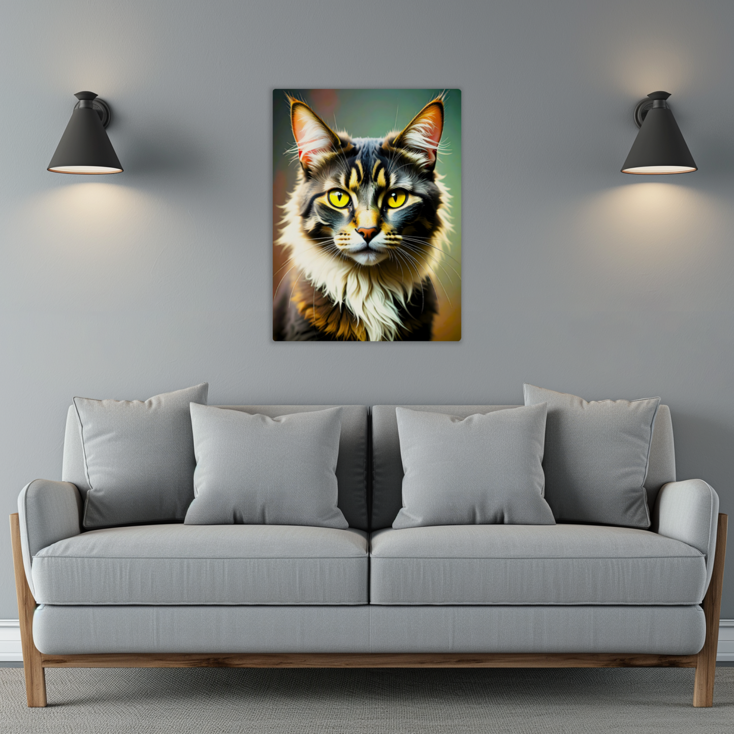 Lovely Cat Picture No.3, Printed On Gloss Aluminium To Enhance Colours And Detail, Unique Wall Print, A Gift To Last A Lifetime..