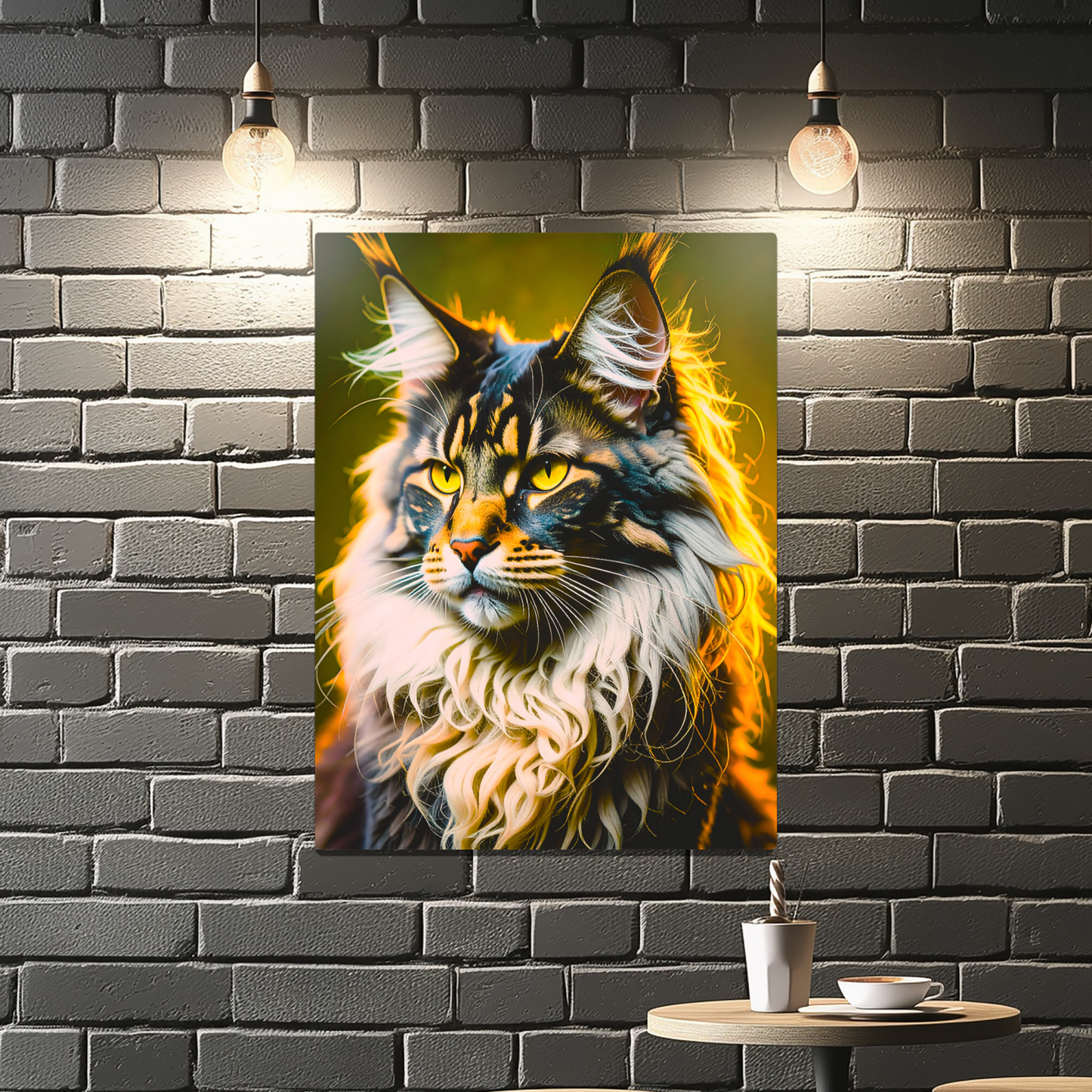 Lovely Cat Picture No.4, Printed On Gloss Aluminium To Enhance Colours And Detail, Unique Wall Print, A Gift To Last A Lifetime..