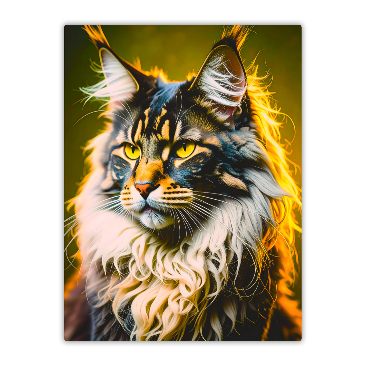 Lovely Cat Picture No.4, Printed On Gloss Aluminium To Enhance Colours And Detail, Unique Wall Print, A Gift To Last A Lifetime..