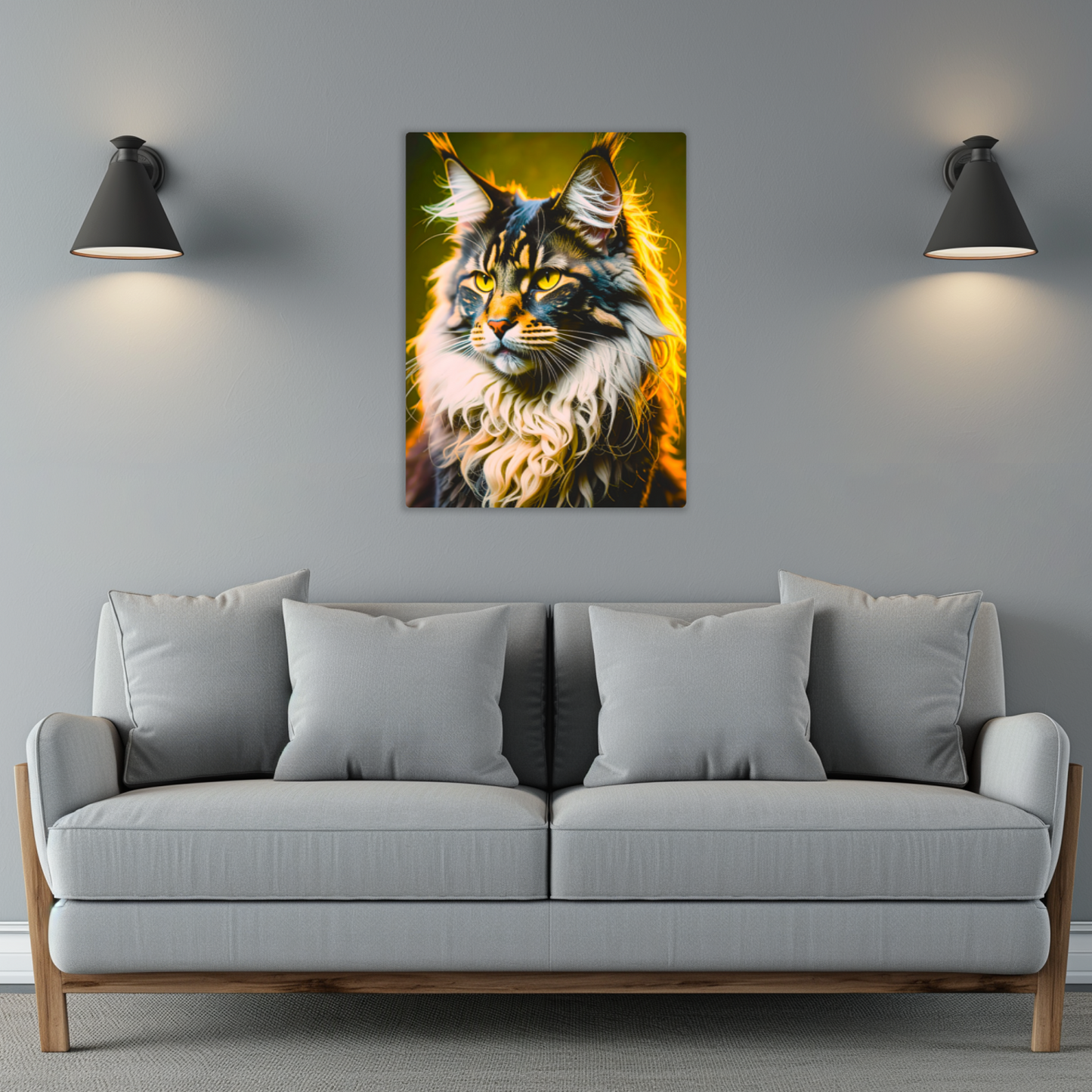 Lovely Cat Picture No.4, Printed On Gloss Aluminium To Enhance Colours And Detail, Unique Wall Print, A Gift To Last A Lifetime..